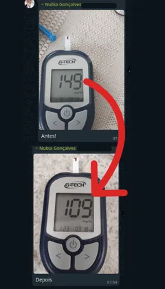 imagem de resultado de glicosímetro