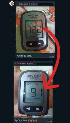 imagem de resultado de glicosímetro