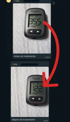 imagem de resultado de glicosímetro